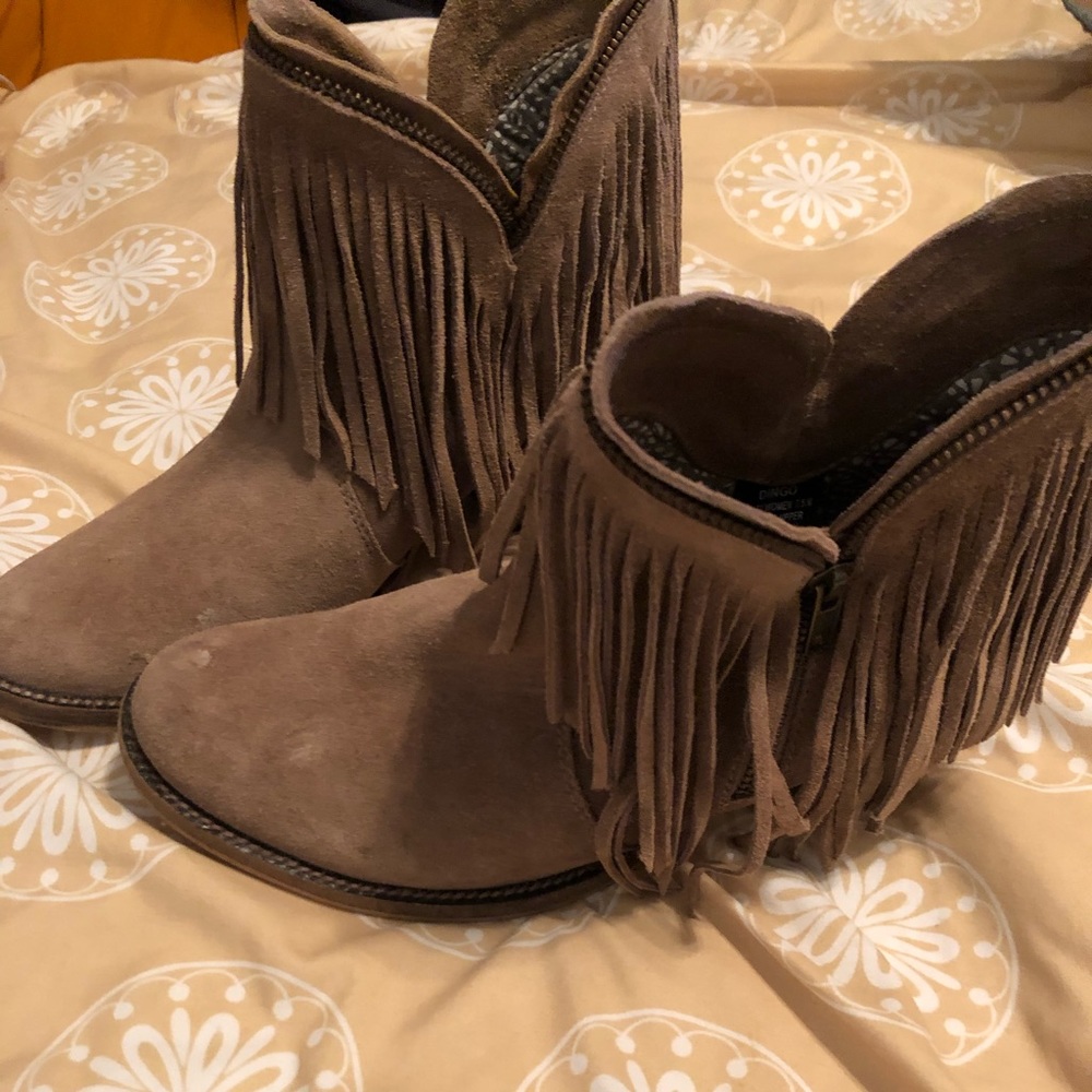 Dingo fringed booties.